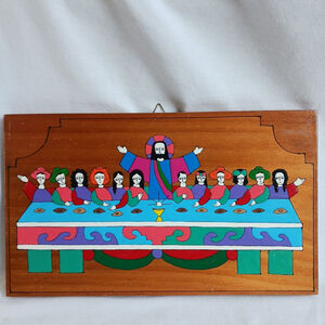 The Last Supper Wooden Wall Hanging Handmade